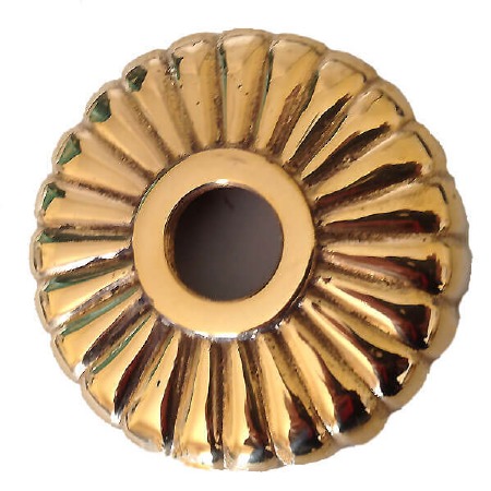 Fluted Round Dome Only Polished Brass Unlacquered