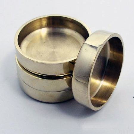 Castor Cups Polished Brass Unlacquered Set of 4