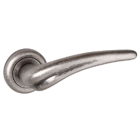 York Door Handles Distressed Silver Radius Edges