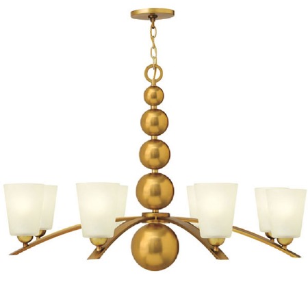 Hinkley Zelda 8 Light Chandelier Vintage Brass
