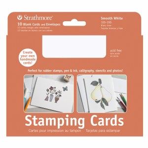 Strathmore Stamping Cards Bright White 3.5x5 10pk