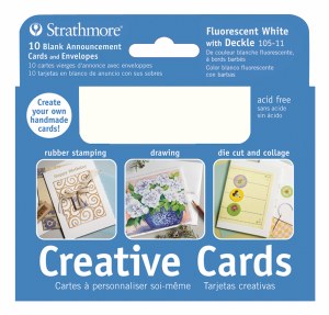 Strathmore Creative Cards Ivory w/Deckle 3.5x5 10pk