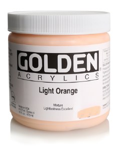 Golden Golden Heavy Body Acrylic Light  Orange 16oz