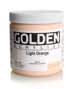 Golden Golden Heavy Body Acrylic Light  Orange 8oz