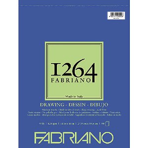 FABRIANO 1264 Drawing Pad 9X12 75lb., 50 sheets