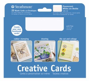 Strathmore Creative Cards Palm Beach White w/ Plain Edge 5x7 20pk