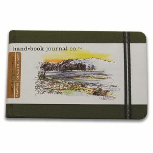 Hand Book Travelogue Journal Landscape Cadmium Green 3.5x5.5