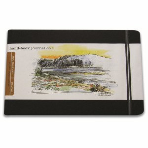 Hand Book Travelogue Journal Landscape Ivory Black 3.5x5.5