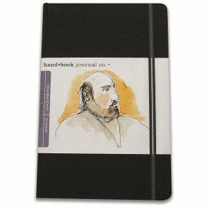 Hand Book Travelogue Journal Portrait Ivory Black 3.5x5.5