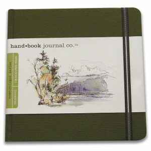 Hand Book Travelogue Journal Square Cadmium Green 5.5x5.5