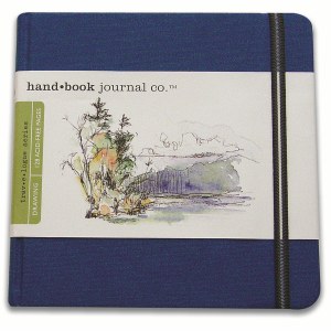 Hand Book Travelogue Journal Square Ultramarine Blue 5.5x5.5