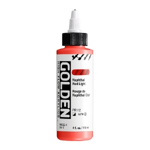 Golden High Flow Acrylics Naphthol Red Light 4oz