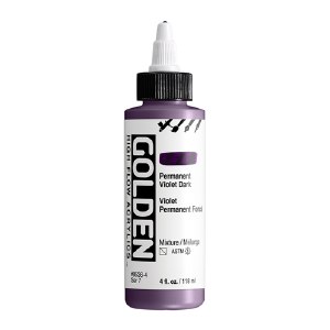 Golden High Flow Acrylics Permanent Violet Dark 4oz