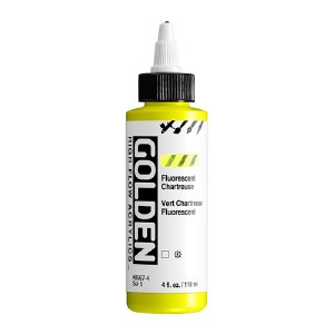 Golden High Flow Acrylics Fluorescent Charteuse 4oz