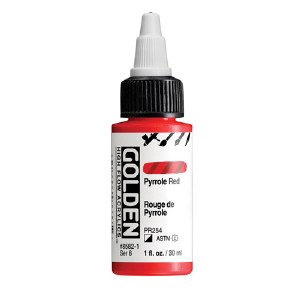 Golden High Flow Acrylics PYRROLE RED 1oz