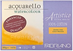 FABRIANO Artistico Extra White Cold Press Boclk140LB 10X14