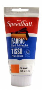 Speedball Fabric Block Printing Ink 2.5oz.Orange