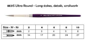 Silver Silk 88® Brush ULTRA ROUND 2 -  8831S2