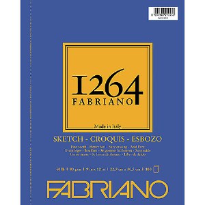 FABRIANO 1264 Sketchbook, Glue Bound 9X12 60 lb.