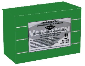 Van Aken Plastalina Modeling Clay 4.5lb. Green