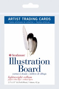 Artist Trading Cards Lightweight Vellum Illustration Board 2.5x3.5 5 sheets