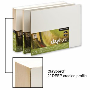 Ampersand™ Claybord™ Smooth with 2in Cradle 12x16