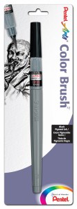 Pentel Color Brush Pen Black Pigment Ink