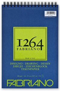 FABRIANO 1264 Drawing Pad 9X12 90 lb., 40 sheets