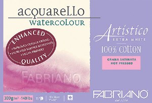 FABRIANO Artistico Extra White Cold Press Block 140LB  7X10