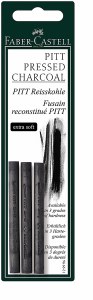 Faber-Castell Pitt Pressed Charcoal Soft 3pc