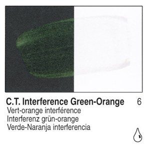 Golden Fluid Acrylic Interference Green/Orange 16oz 2485-6