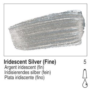 Golden Fluid Acrylic Iridescent Silver Fine 16oz 2457-6