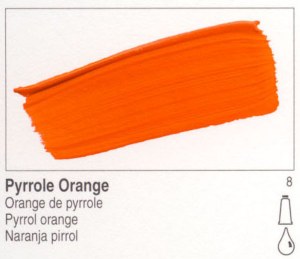 Golden Fluid Acrylic Pyrrole Orange 1oz 2276-1