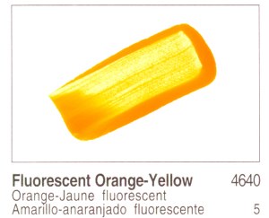 Golden Heavy Body Acrylic Fluorescent Orange Yellow 2oz 4640-2