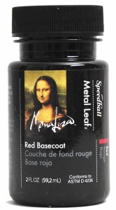 Mona Lisa Metal Leaf Red Basecoat 2 oz.