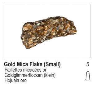 Golden Heavy Body Acrylic Gold Mica Flake Small 4oz 4076-4