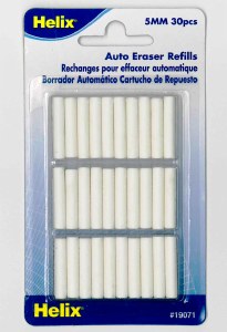 Helix Auto Eraser Refills 5mm 30pack