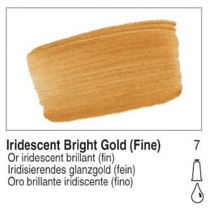 Golden Heavy Body Acrylic Iridescent Bright Gold Fine 4oz 4012-4