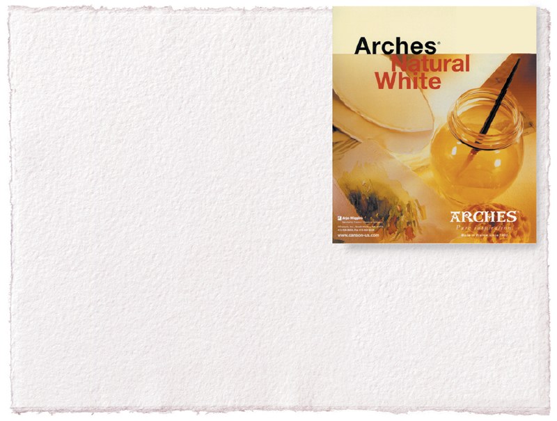 Arches Watercolor Paper Sheet Natural White 90lb Hot Press 22x30