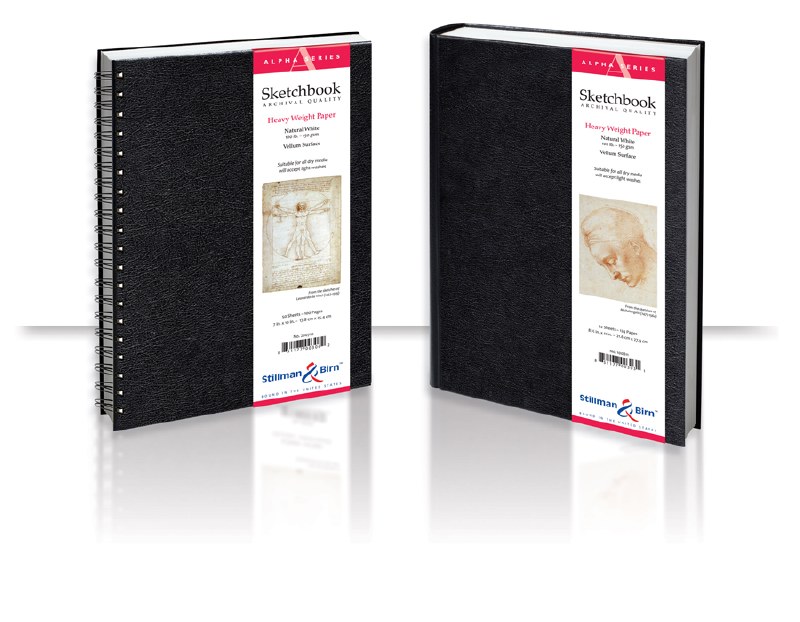 Stillman & Birn Alpha Series Wirebound Sketchbook, 10 x 7, 150 GSM  (Heavyweight), White Paper, Medium Grain Surface