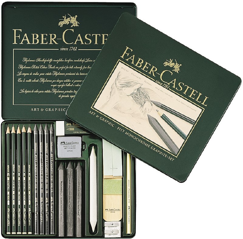 Faber-Castell Pitt Monochrome Wooden Case