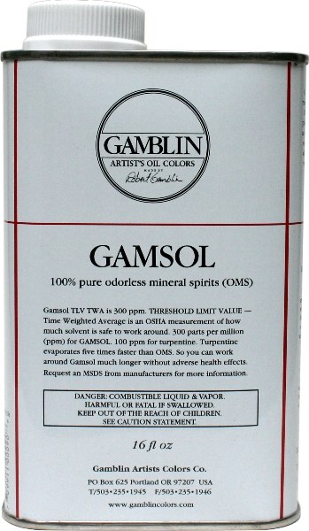Gamblin Gamsol Oderless Mineral Spirits - 16oz