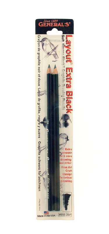 General's Layout Extra Black Pencil 2pk - Art and Frame of Sarasota