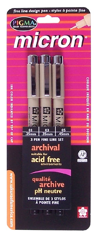 Micron Pigma Pen (Set of 3)