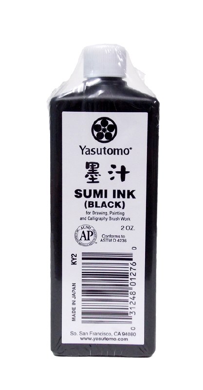 Yasutomo Liquid Sumi Ink Matte Black 2oz - Art and Frame of Sarasota