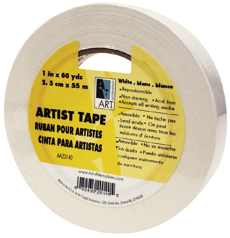 Art Alternatives White Artists Tape 1x60 yds. - Art and Frame of Sarasota