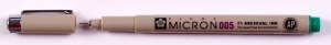 Sakura Pigma Micron Pen 005 (.20mm) Green