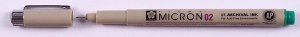 Sakura Pigma Micron Pen 02 (.30mm) Green