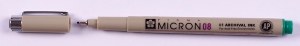 Sakura Pigma Micron Pen 08 (.50mm) Green