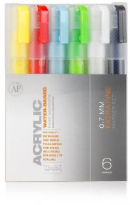 Montana Acrylic Paint Marker Set of 6 - Extra Fine